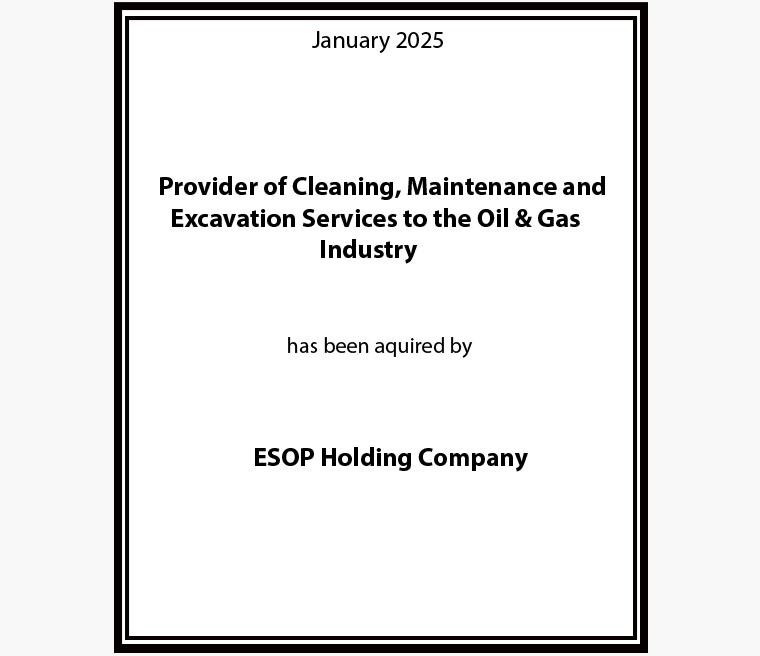 Provider of Cleaning, Maintenance and Excavation Services to the Oil & Gas Industry