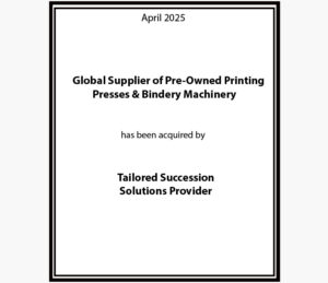 Global Supplier of Pre-Owned Printing Presses & Bindery Machinery