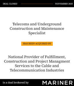 Telecoms and Underground Construction and Maintenance Specialist