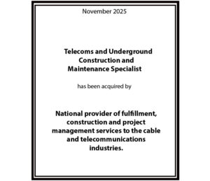 Telecoms and Underground Construction and Maintenance Specialist
