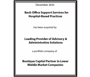 Back-Office Support Services for Hospital-Based Practices