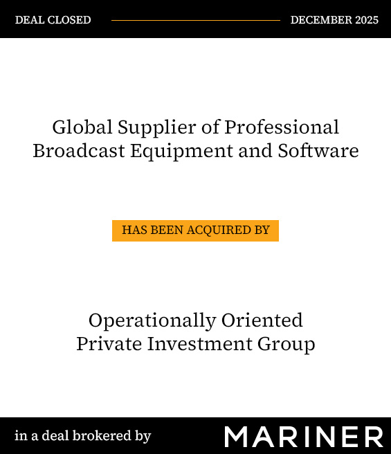 Global Supplier of Professional Broadcast Equipment and Software